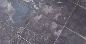 White residue on tiles due to chalk